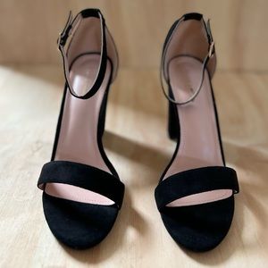 Fashion Nova Black Strap Heels